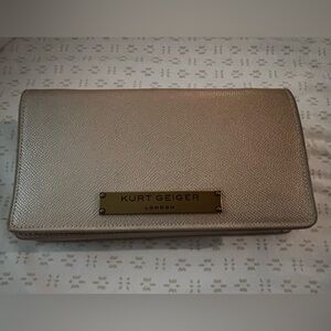 Kurt Geiger London Metallic Beige Wallet